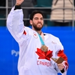GANGNEUNG, SOUTH KOREA - FEBRUARY 24: Canada's Kevin Poulin #31 celebrates with a bronze medal after a 6-4 win over Team Czech Republic during bronze medal round action at the PyeongChang 2018 Olympic Winter Games. (Photo by Matt Zambonin/HHOF-IIHF Images)

